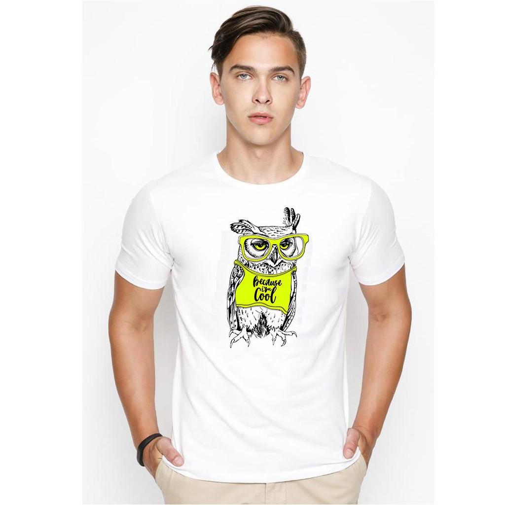 Áo thun nam đẹp in hình cú mèo dễ thương
