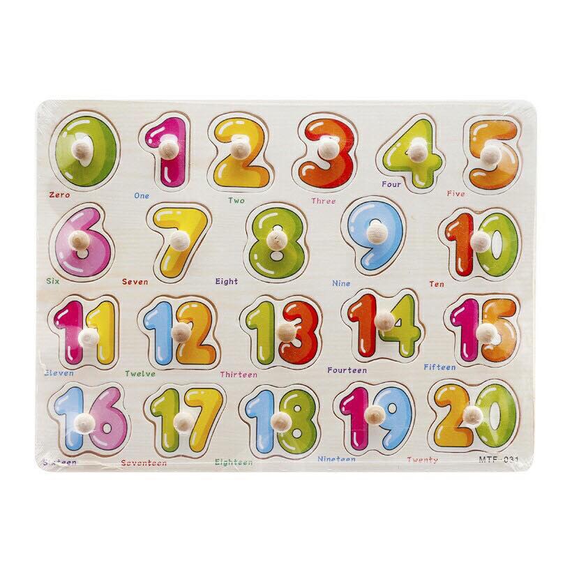 Đồ chơi thông minh - an toàn cho bé - combo 5 bảng núm gỗ nhiều chủ đề - mẫu ngẫu nhiên MK00166