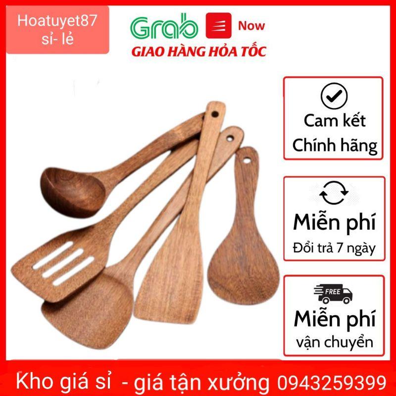 Xẻng xào, xẻng rán cán dài, muỗi múc canh gỗ, muỗi xới cơm bằng gỗ