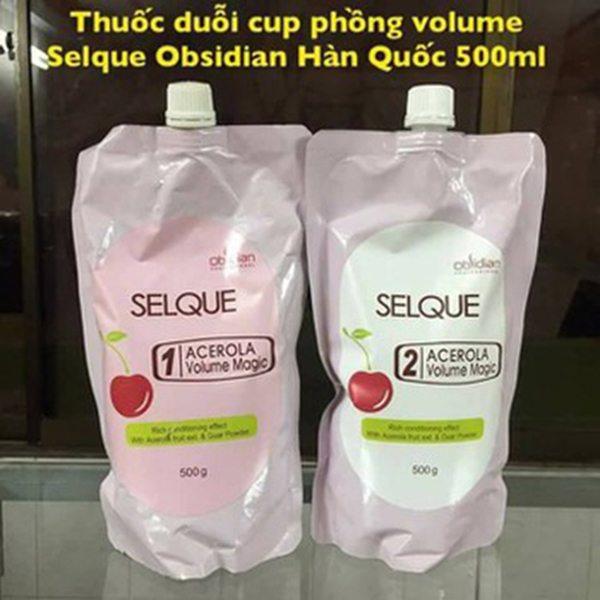 Kem duỗi Volume Selque Acerola Volume Magic (ép phồng, ép cúp) Hàn Quốc 500ml tặng kèm móc khoá