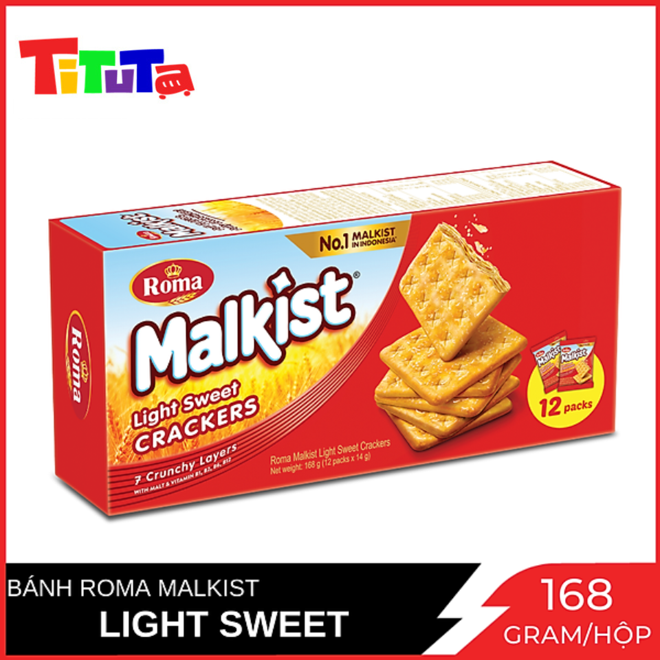 Bánh Roma Malkist Light Sweet Crackers 168G/gói