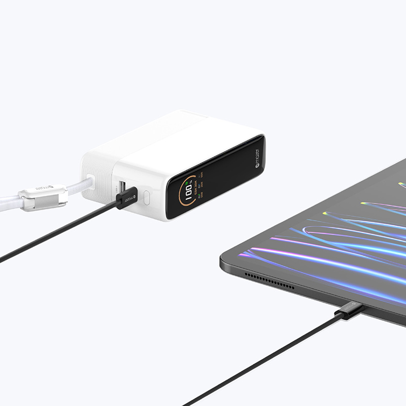 Pin Dự Phòng Kèm Cáp MAZER Ai PowerCharge Laptop PD 130W Dung Lượng 20.000 mAh Có Màn Hình Ai Hiển Thị Pin Và Công Suất Hàng Chính Hãng