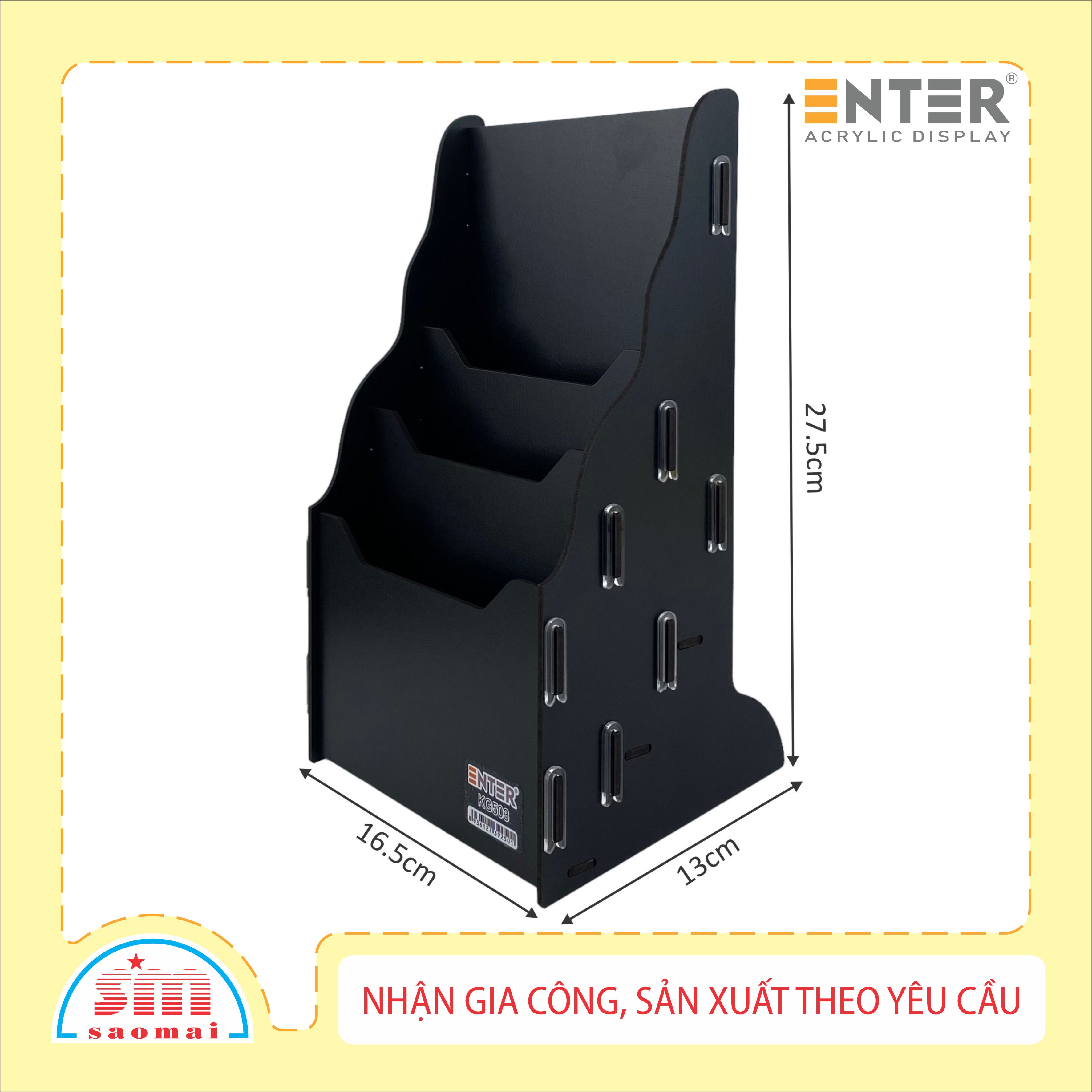 Kệ gỗ 3 ngăn Enter KG503 A5 lắp ráp