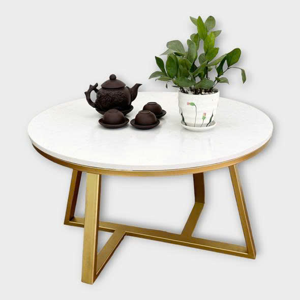 Bàn trà Romano mặt tròn đá Juno Sofa nhiều kích thước lựa chọn