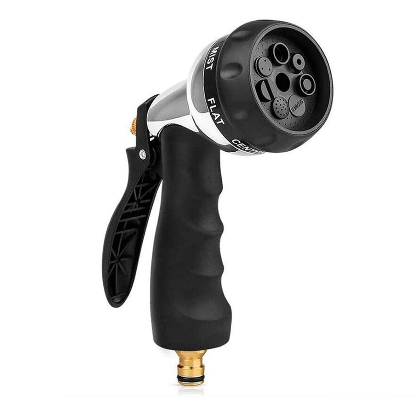 Vòi phun nước 8 Chức năng Có thể điều chỉnh lực mạnh Phun rửa xe Làm vườn Tưới nước