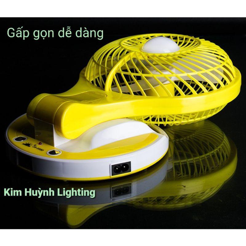 QUẠT MINI FAN TÍCH ĐIỆN KÈM LED JR 5580