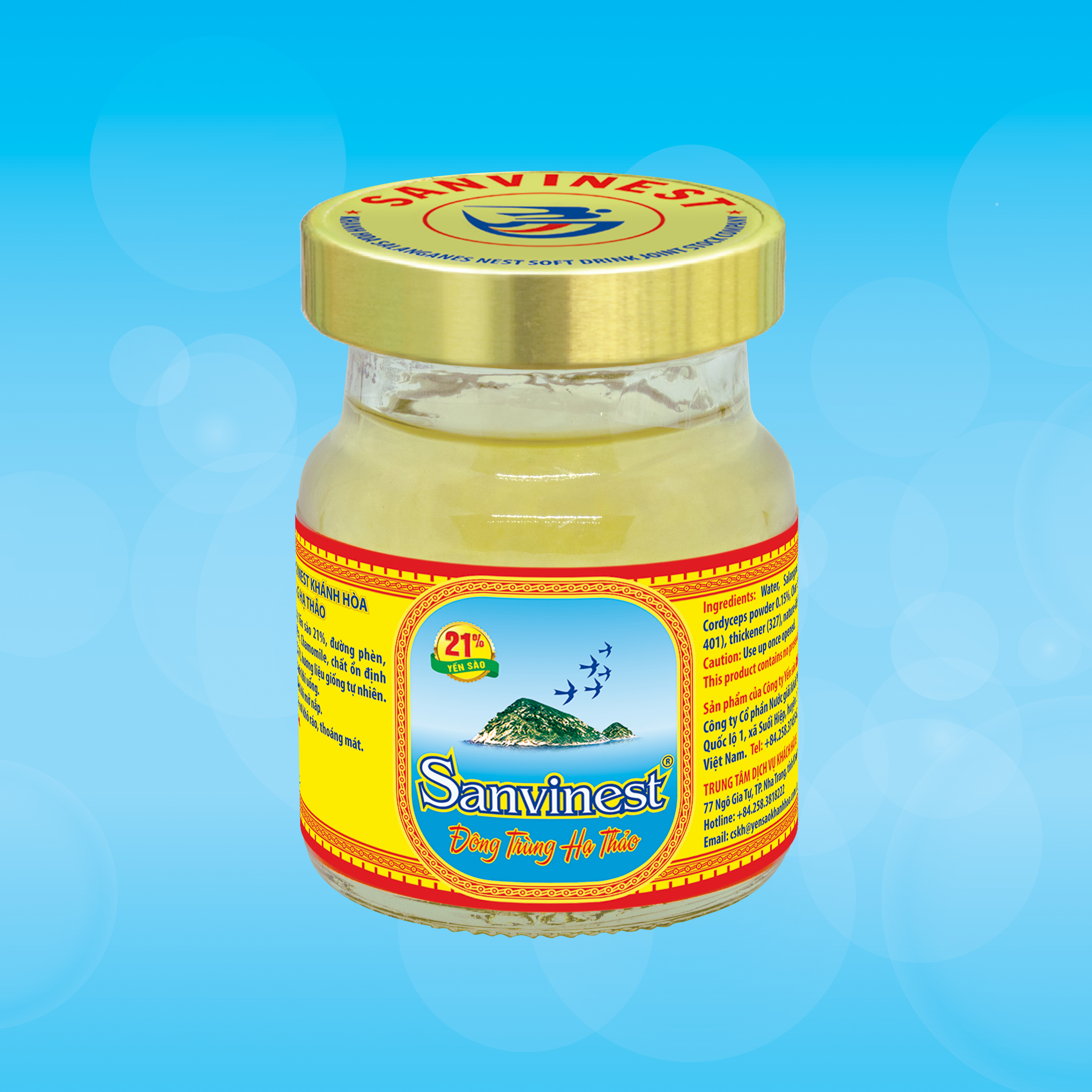 [Combo 10 lọ]  Nước Yến sào Sanvinest Khánh Hòa Đông Trùng Hạ Thảo 70ml - S208