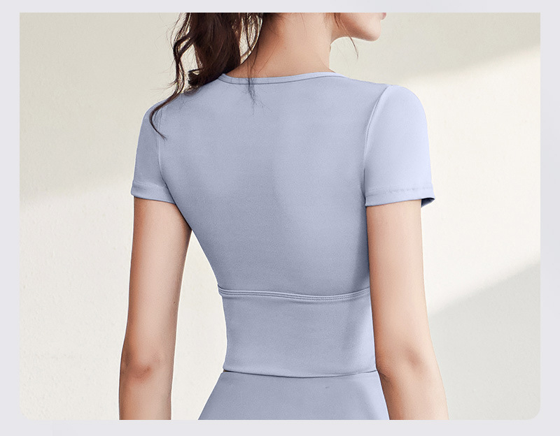 Áo croptop gym yoga nữ JYMD012 - Áo có dây đan chéo trước ngực tạo ấn tượng