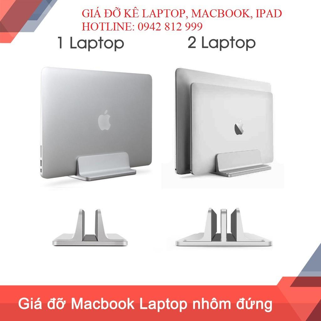 Giá đỡ nhôm cao cấp iDock cho Macbook, iPad, Laptop kép 2 ngăn
