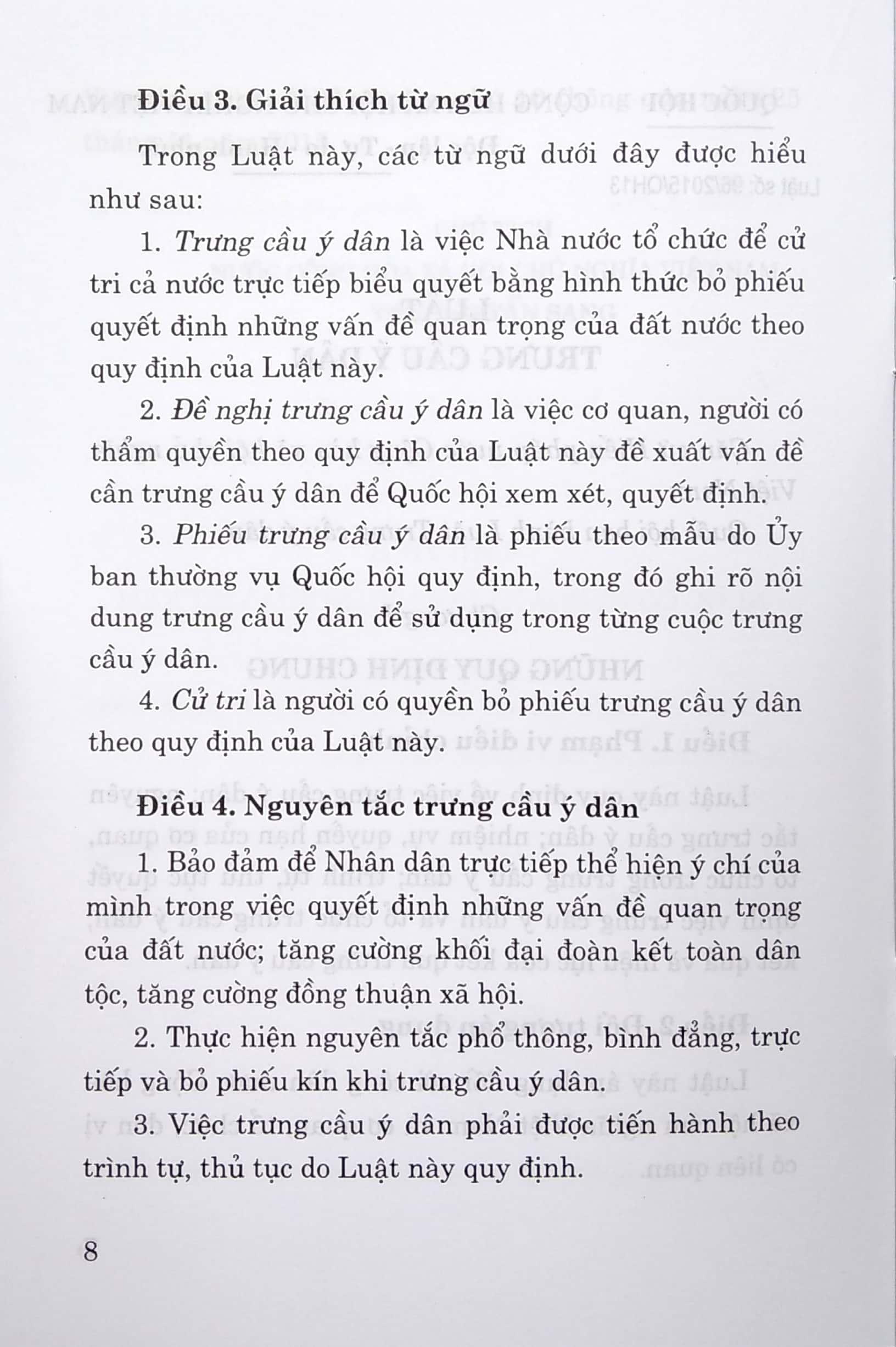 Luật Trưng Cầu Ý Dân (Hiện Hành)