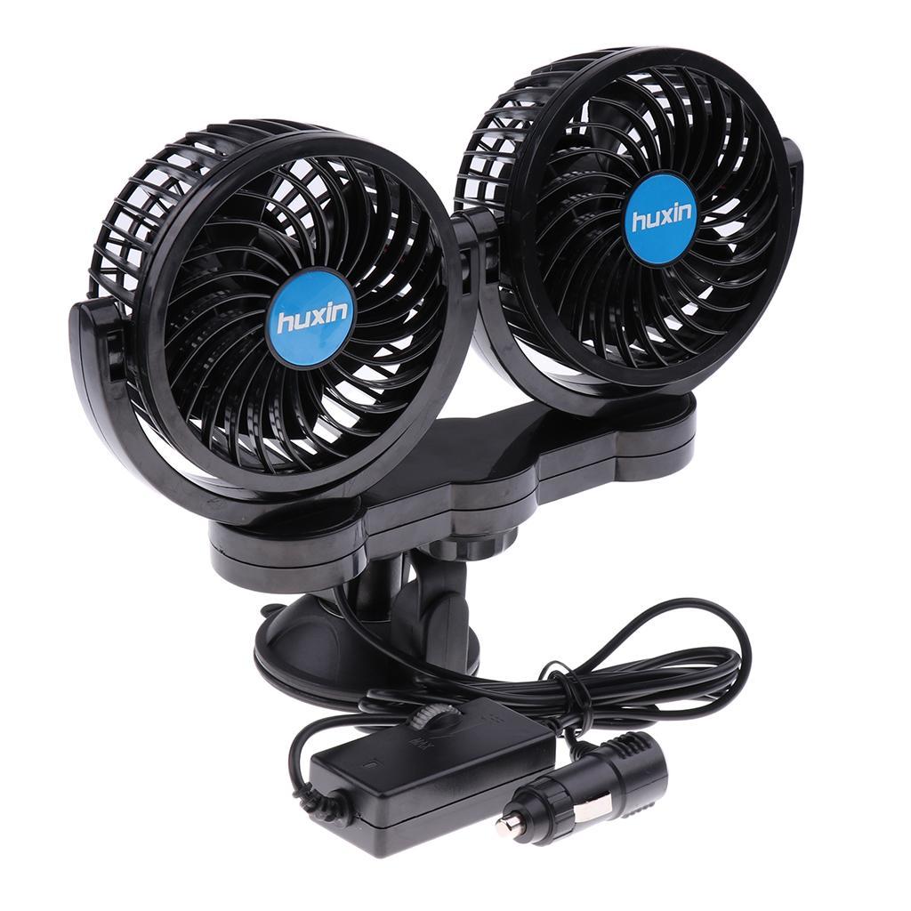 360° Rotatable 4.5” 12V Fan Cooling Air Fan Dashboard Electric Car Fan