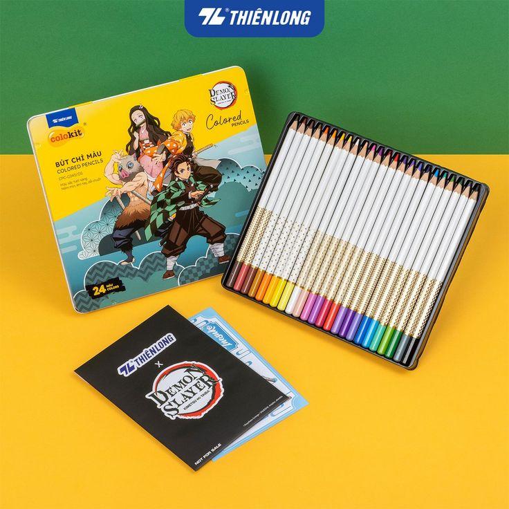Hộp 24 Bút Chì Màu Thiên Long CPC-C043/DS (Hộp thiếc)