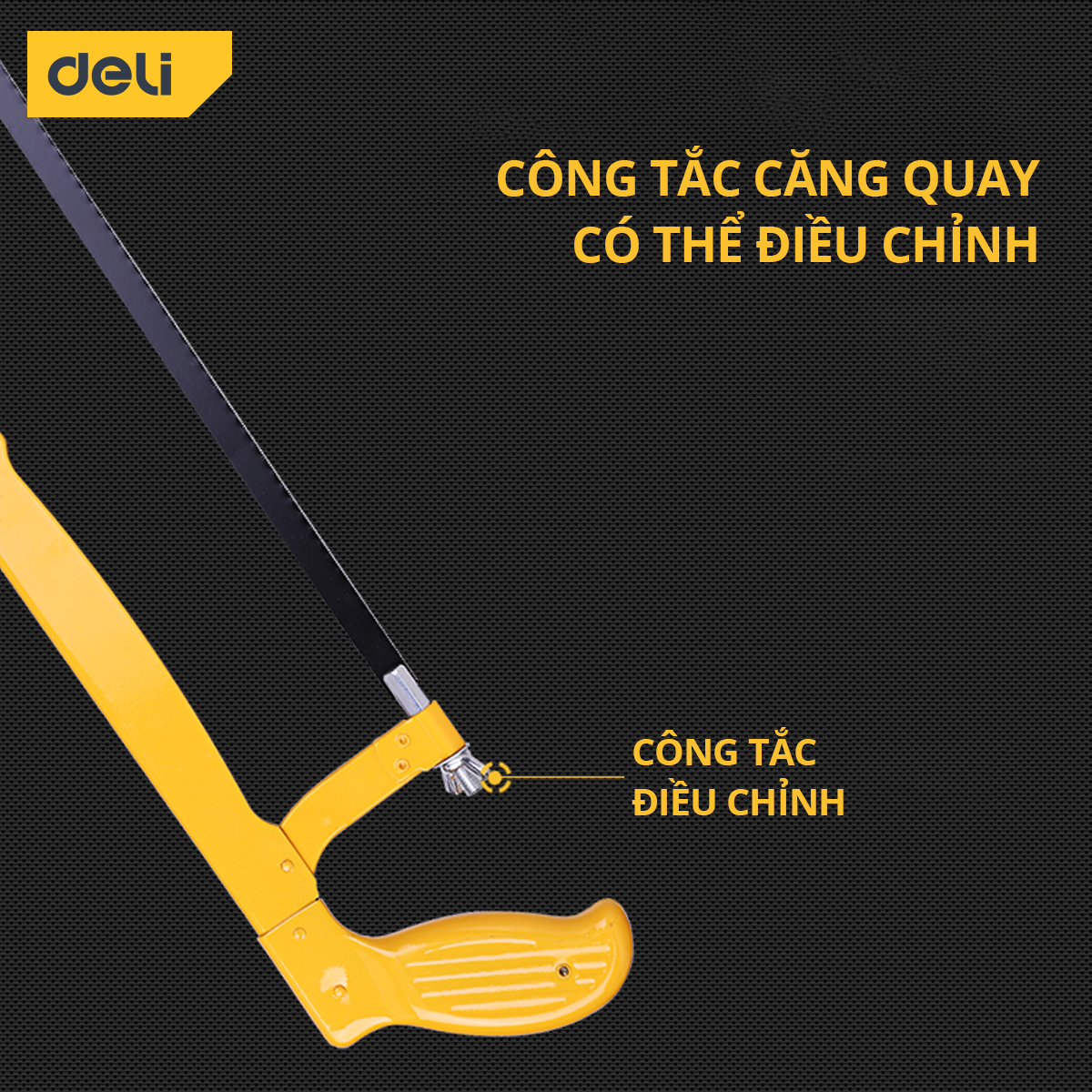 Cưa Cầm Tay Điều Chỉnh Đa Năng 8-12inch Deli, Lưỡi Cưa Thép Siêu Bền Cắt Trên Nhiều Chất Liệu DL6008