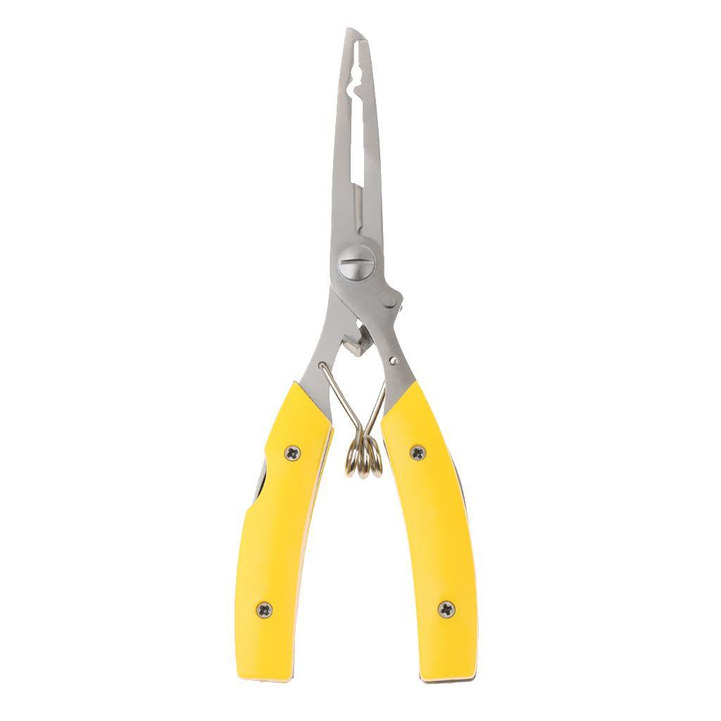Multi Function Stainless Steel Fishing Pliers Braid Cutters Hook Remover