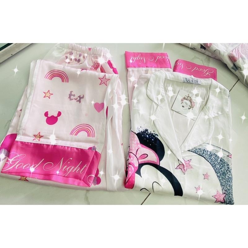 BỘ PIJAMA CAO CẤP SIÊU MỀM MƯỢT, MÁT MỊN, LỤA MANGO HỒNG XINH XẮN