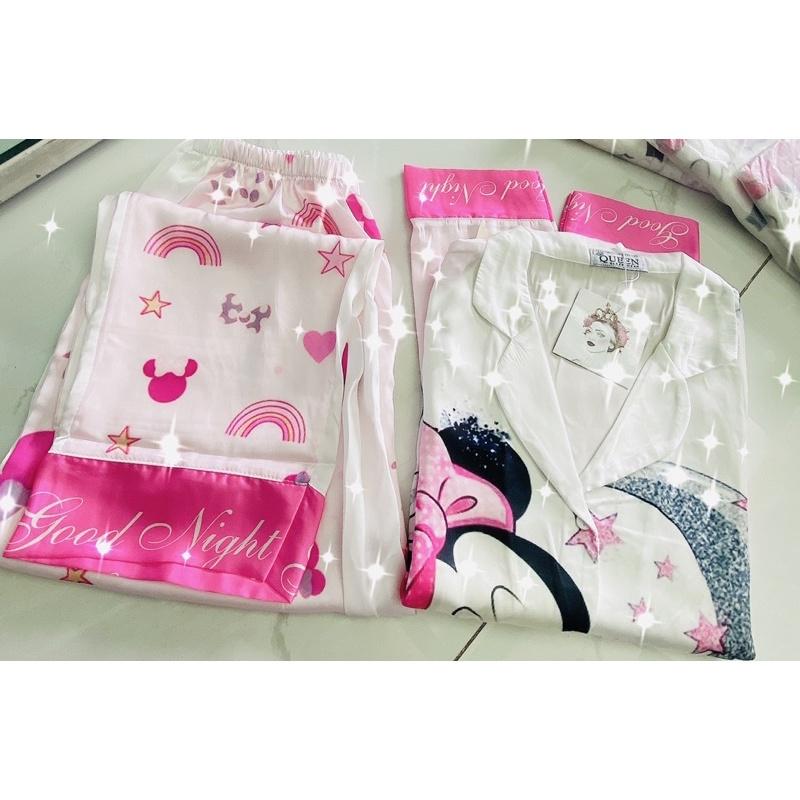 BỘ PIJAMA CAO CẤP SIÊU MỀM MƯỢT, MÁT MỊN, LỤA MANGO HỒNG XINH XẮN 