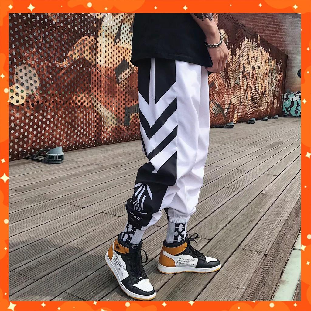 QUẦN JOGGER MonsterX GIÓ DÙ MŨI TÊN CHẤT XIN - 2 MÀU ĐEN TRẮNG