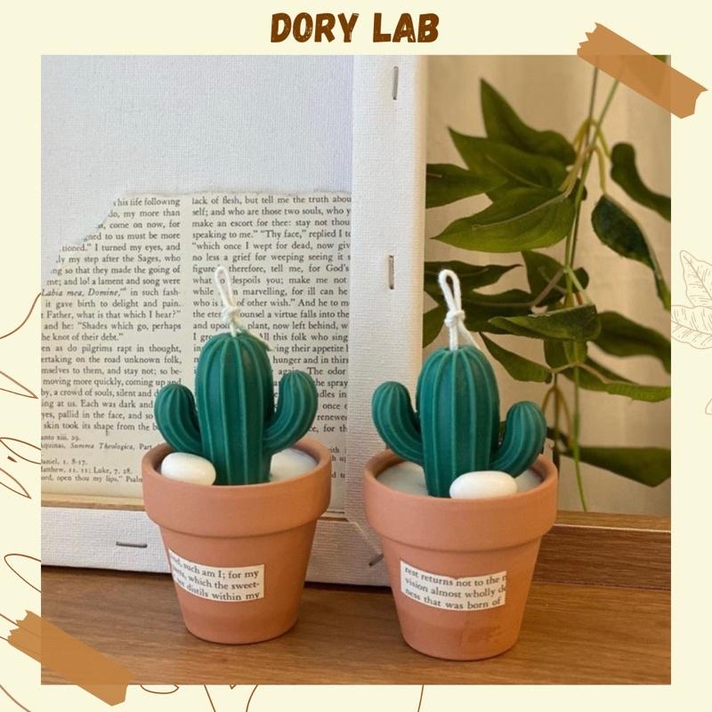 Nến Thơm Handmade Chậu Xương Rồng Không Khói, Phụ Kiện Decor - Dory Lab