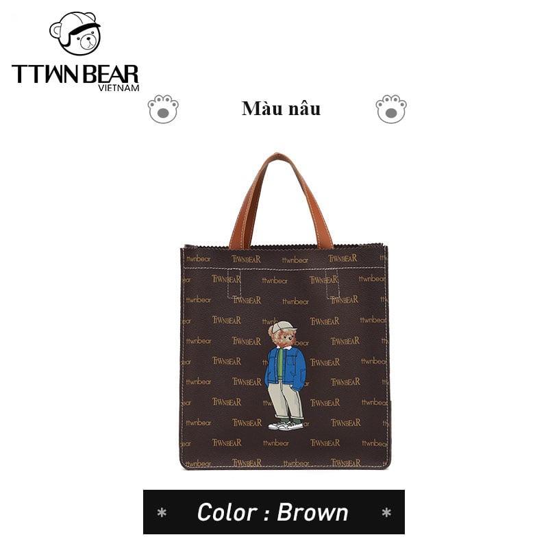 Túi tote vải canvas phong cách Hàn quốc thời trang TTWN BEAR chính hãng- TN2102