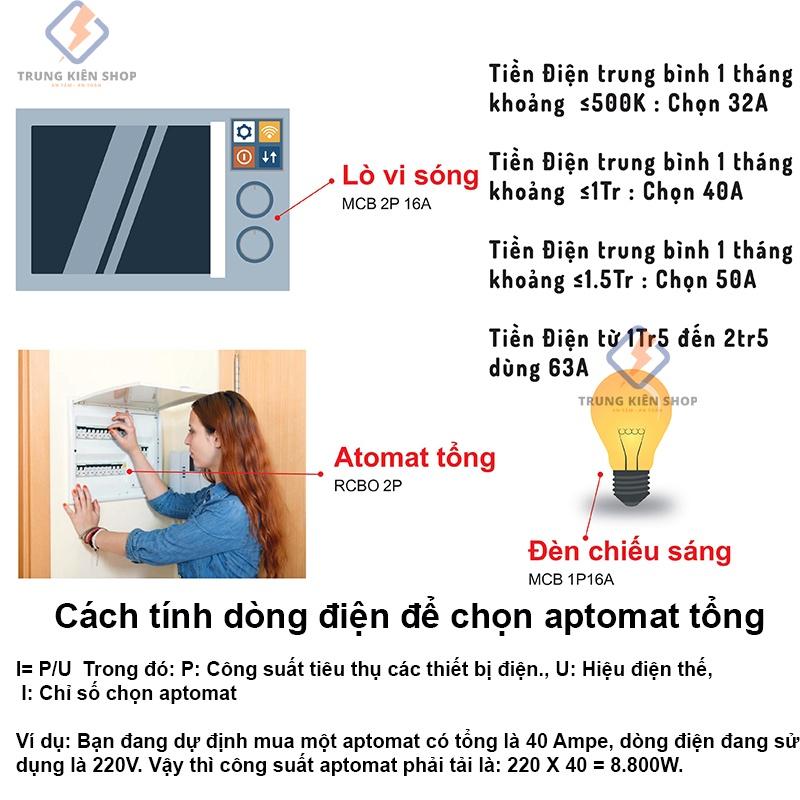 Cầu Dao Chống Giật 25A RCBO DOBO KOREA đa năng - siêu nhạy 30mA - Aptomat chống giật test trực tiếp