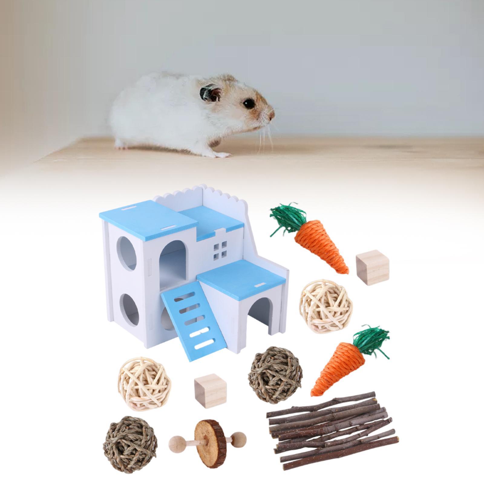 Hamster Chew Toys Wood Branches Small Pet Molar Toys for Parrot Hamster Mice