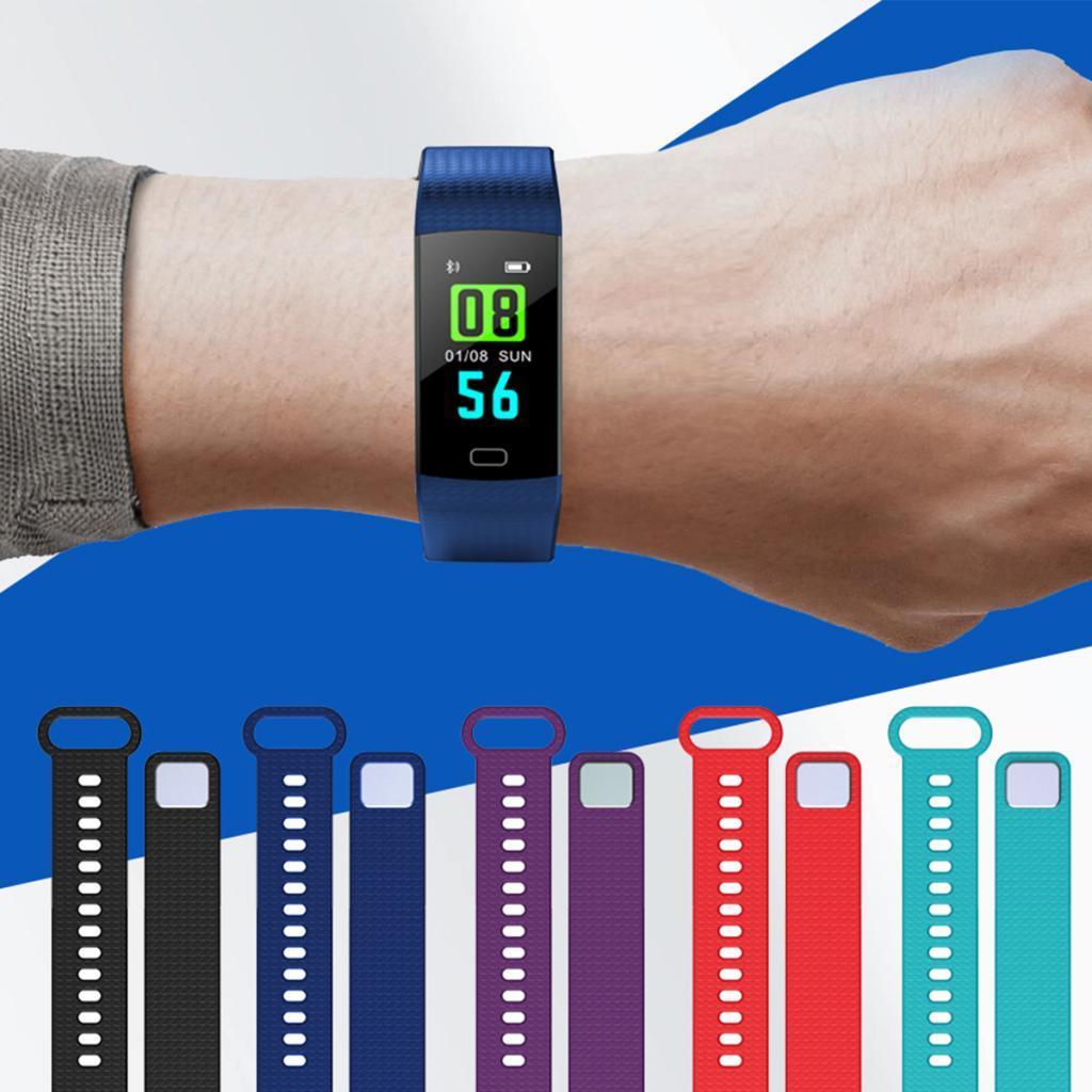 Bluetooth Smart Band Watch Fitness Tracker Bracelet Heart Rate Steps Red