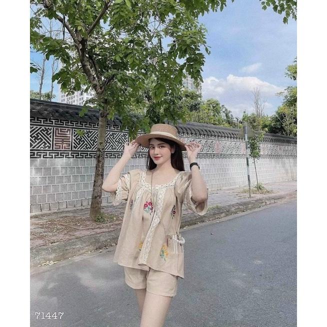 SET ÁO THÊU HOA KÈM QUẦN SHORT