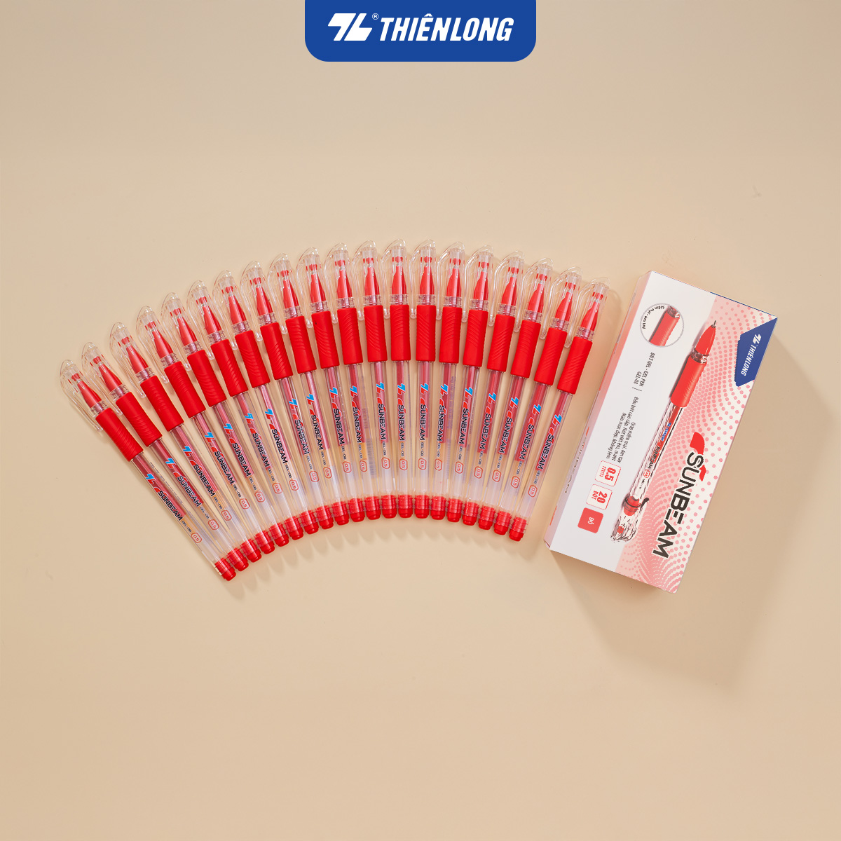 Bộ 10 Bút Gel Thiên Long GEL-08 – Đỏ