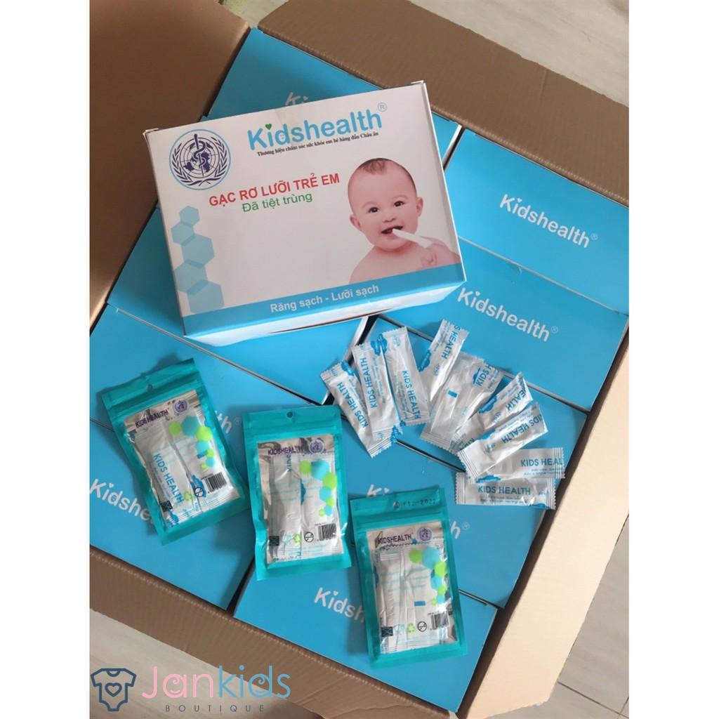 Hộp 25 gói gạc rơ lưỡi Kidshealth (250 chiếc)