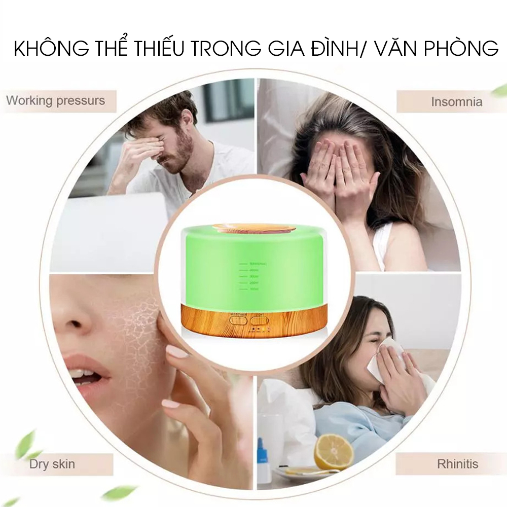 Máy Khuếch Tán Tinh Dầu Hạnh Phúc HP-02G Giúp Tỏa Hương Tinh Dầu, Tạo Độ Ẩm, Xông Phòng, Tặng Tinh Dầu Sả Chanh + Bạc Hà + Bưởi Hồng Hạnh Phúc (10ml)