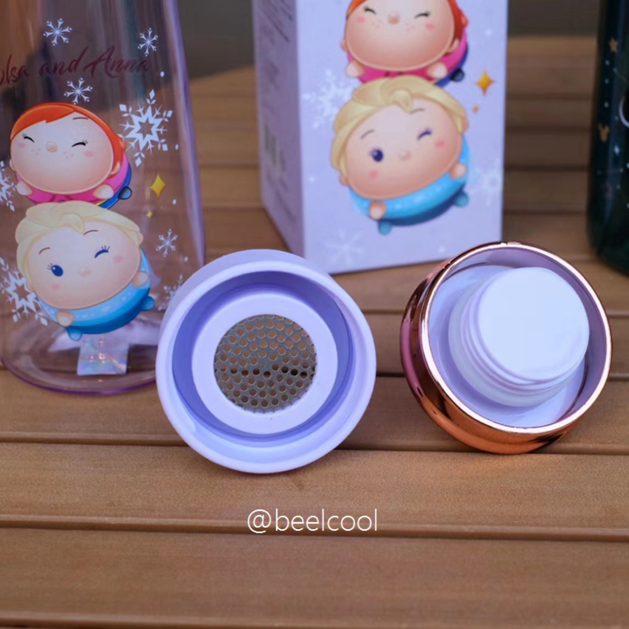Bình nước tu miệng nhựa tritan Disney icon đầu Frozen 470ml cho trẻ em WD770