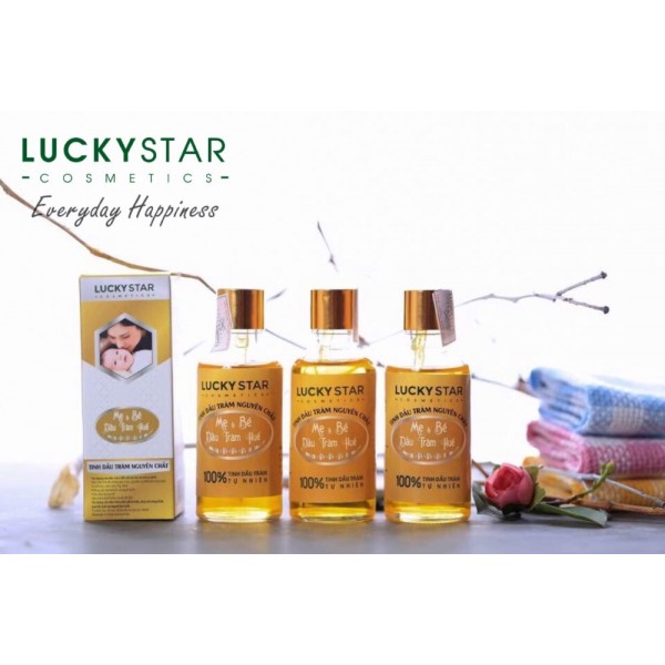 Tinh Dầu Tràm Nguyên Chất Mẹ &amp; Bé Lucky Star - Chai 50ml