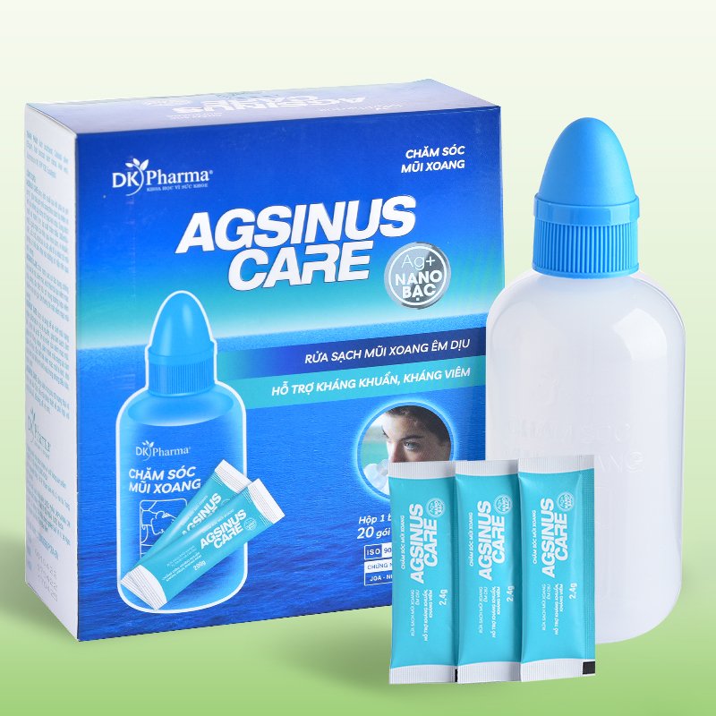 DUNG DỊCH VỆ SINH MŨI AGSINUS DKpharma hộp 20 gói