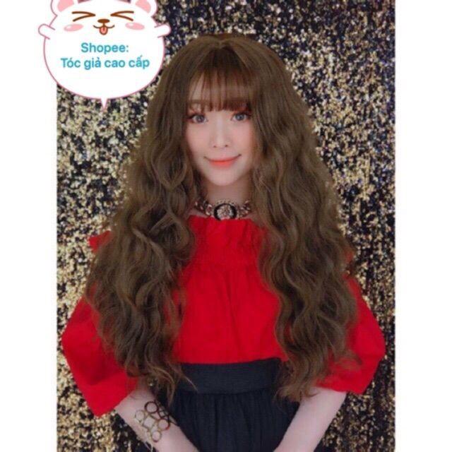 Tóc giả sóng nguyên đầuTóc giả nguyên đầu xù dài