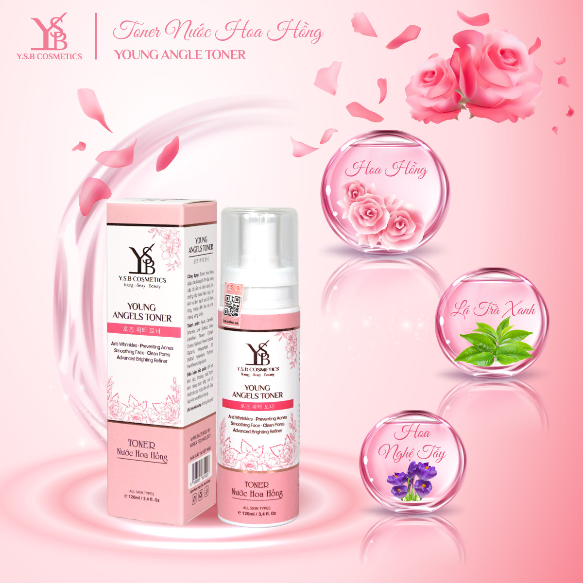 Toner nước Hoa Hồng YOUNG ANGELS TONER