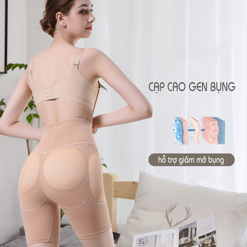 Quần Gen Bụng- Độn Mông Và Hông Vải Lưới Mềm Siêu Thoáng Cao Cấp D507