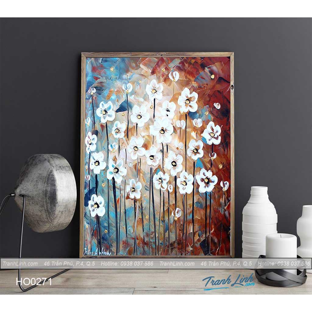 Tranh Canvas hoa treo tường trang trí phòng khách