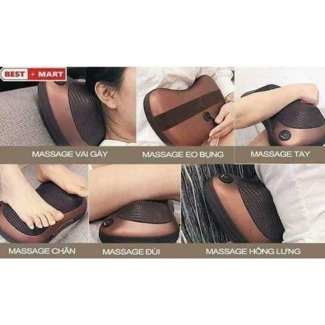 Gối matxa 8 bi hồng ngoại