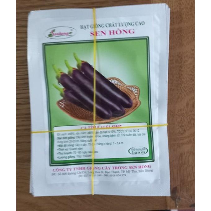 Hạt giống cà tím Sen Hồng 1g