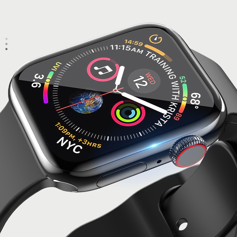 Miếng dán cường lực Hoco Full 3D cho Apple Watch Series 6 / Apple Watch SE/ Series 5/ 4 (Size 40/44mm) - Hàng Nhập Khẩu