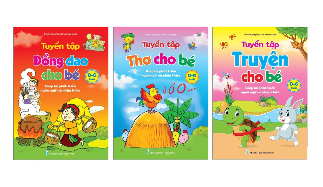 Combo 3 cuốn Truyện thơ cho bé tập nói + Tuyển tập Thơ ca, truyện kể câu đố cho trẻ mầm non