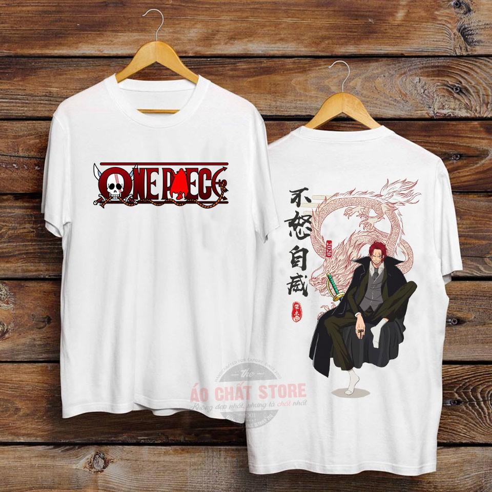 Áo Phông Shank Tóc Đỏ One Piece Tứ Hoàng Shanks Thư Pháp Cực Đẹp OP104