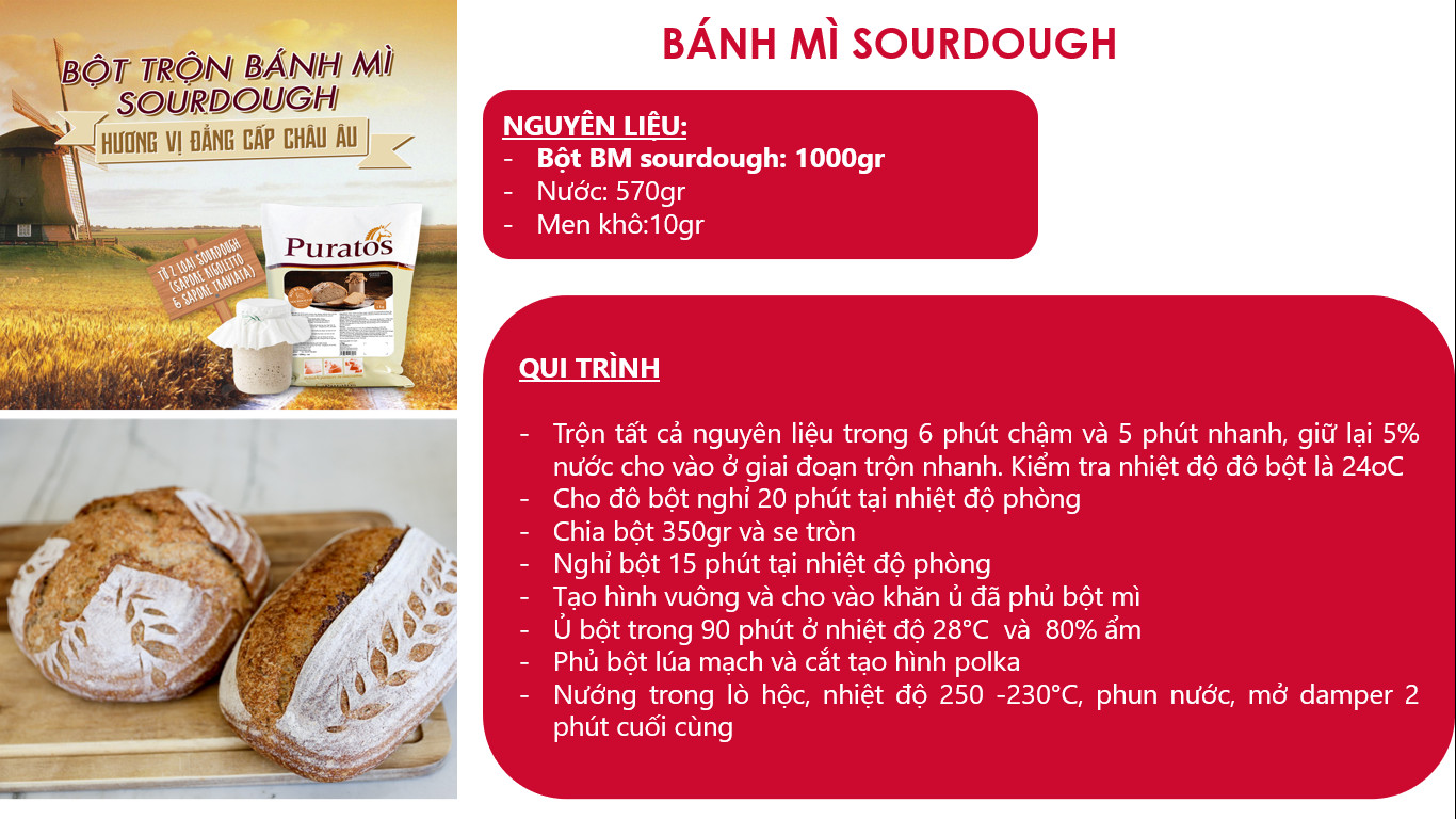 Bột Trộn Bánh Mì Sourdough - Puratos Grand-Place VN -1kg - 4020965