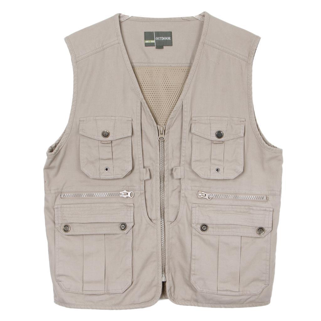 Multi Pocket Utility Vest Waistcoat Fishing Travelling Hiking Vest Jacket