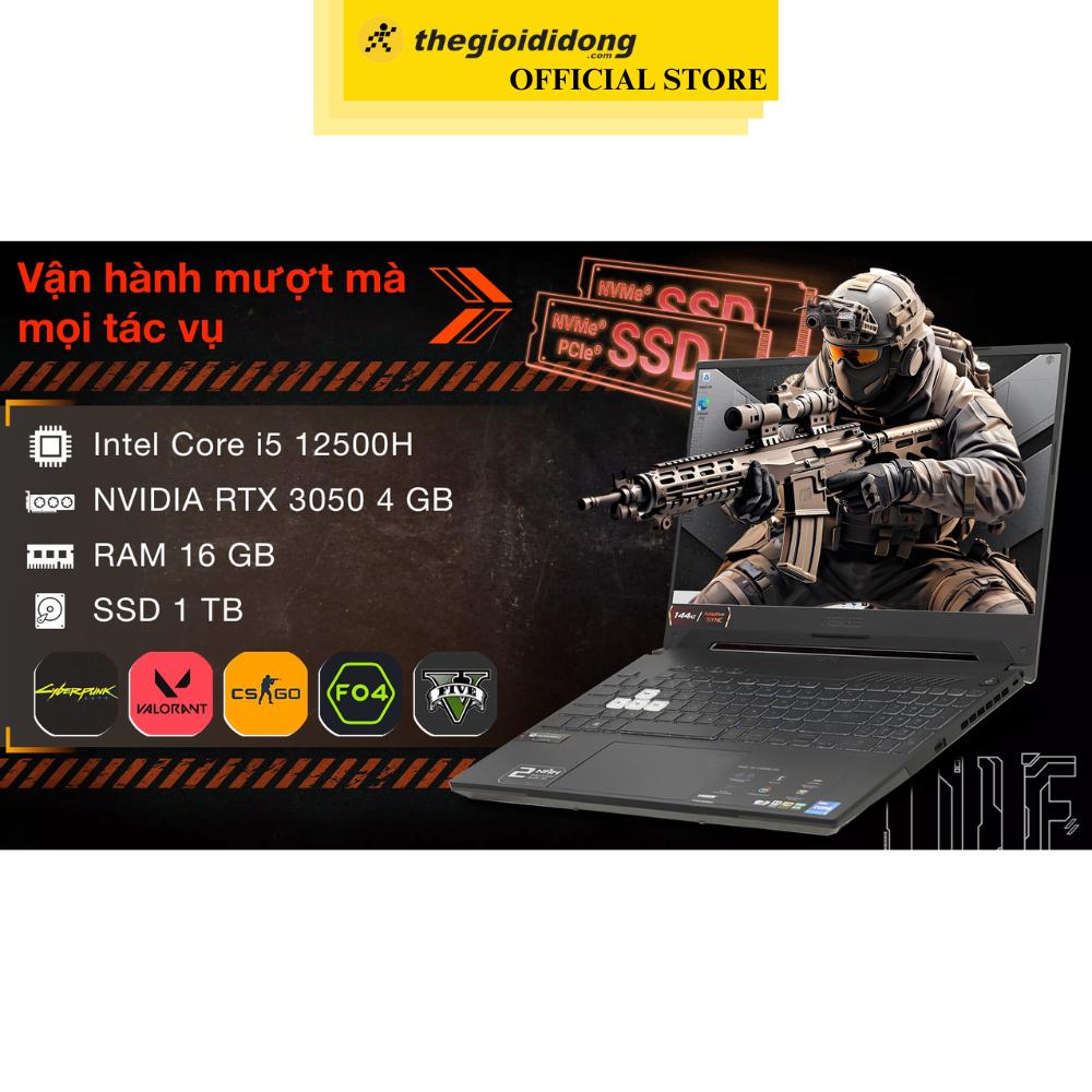 Laptop Asus TUF Gaming F15 FX507ZC4 i5 12500H/16GB/1TB/4GB RTX3050/144Hz/Win11 (HN229W) - Hàng Chính Hãng
