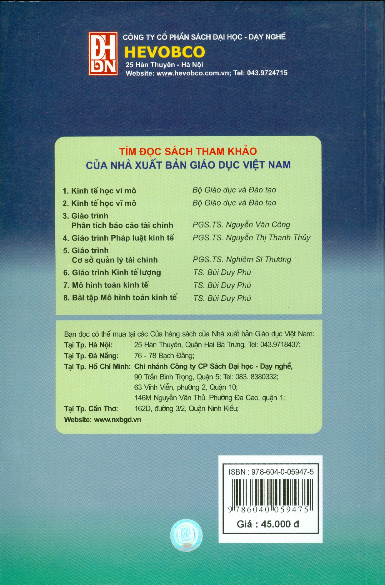 Kinh Tế Học Vi Mô (Dùng cho sinh viên các trường cao đẳng, đại học ngành tài chính - ngân hàng)