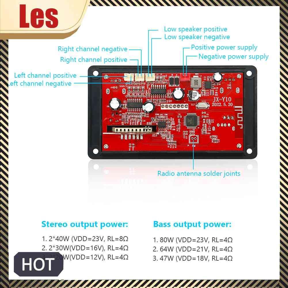 Bảng Mạch Khuếch Đại Âm Thanh MP3 12V 80W Kết Nối Bluetooth 5.0 2x40W