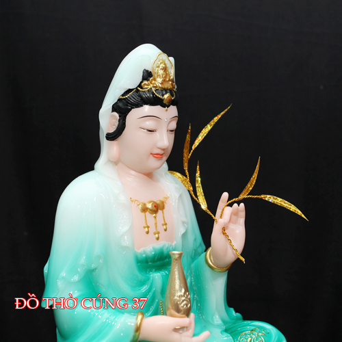 Tượng Quan Âm Bồ Tát - Áo Xanh