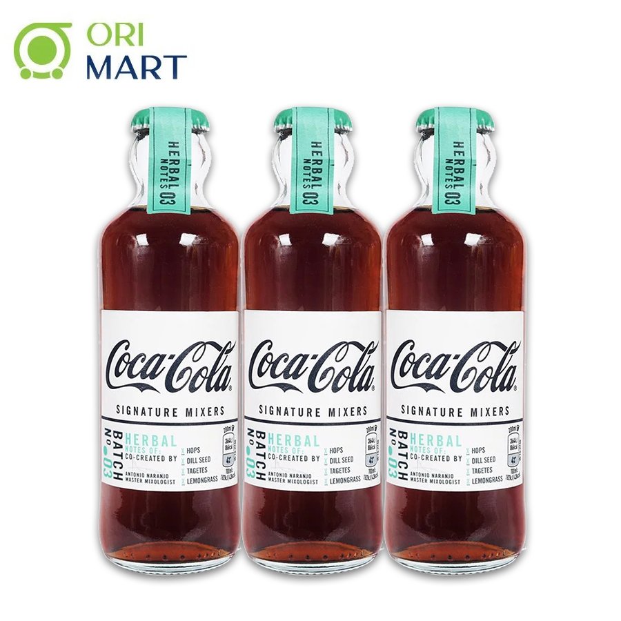 Combo 3 Chai Coca - Cola Sig Mixers Vị Thảo Mộc Herbal (Chai 200ml)