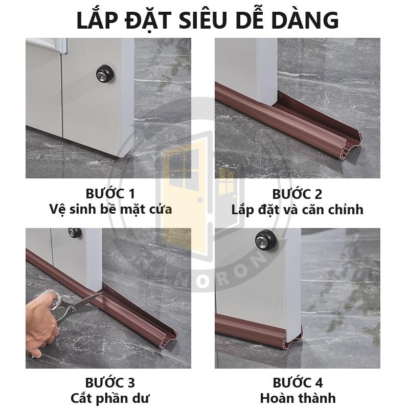 Nẹp chặn cửa thế hệ thứ 4 chặn gió khe cửa NANORON Thanh xốp ron chắn cửa chống ồn, chống thoát hơi điều hòa côn trùng